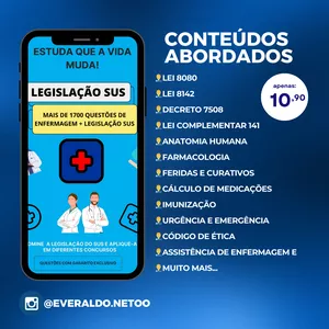 Imagem de capa para o Ebook 1700 QUESTÕES LEGISLAÇÃO SUS