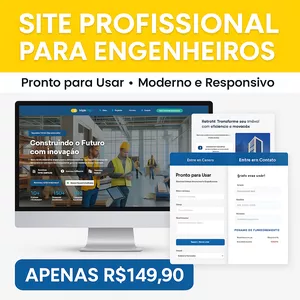 Imagem de capa para o Curso online Site Profissional para Engenharia Civil – Responsivo | HTML/CSS/JS | Entrega Imediata