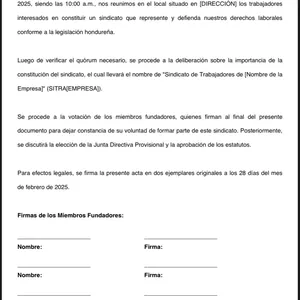 Imagen de portada para Ebook Acta de fundación de sindicato 