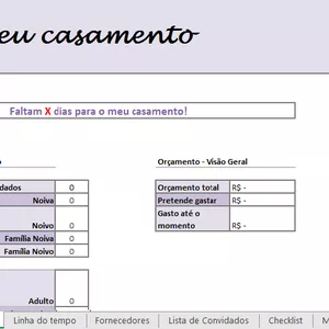 Imagem de capa para o Ebook Planilha completa para organização de casamento