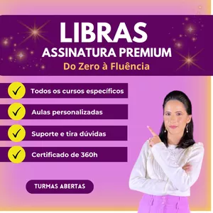 Imagem de capa para o Curso online LIBRAS | ASSINATURA PREMIUM | Do Zero à Fluência
