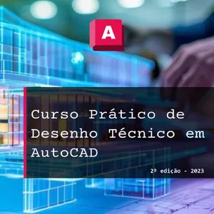 Imagem de capa para o Ebook Curso Prático de Desenho Técnico em AutoCAD