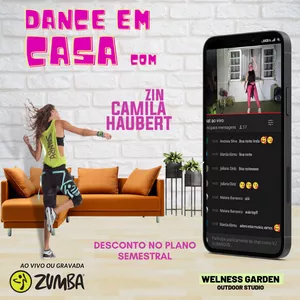 Imagem de capa para o Serviço online DANCE ZUMBA® EM CASA COM ZIN™ CAMILA HAUBERT