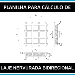 Planilha Planilha para cálculo de laje nervurada bidirecional
