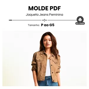 Imagem de capa para o Ebook MOLDE JAQUETA JEANS FEMININA