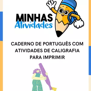 Imagem de capa para o Ebook Caderno de Português Com Atividades de Caligrafia Para Imprimir