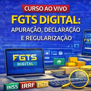 Imagem do curso Ao Vivo - 21/08/2026 - FGTS DIGITAL: APURAÇÃO, DECLARAÇÃO E REGULARIZAÇÃO