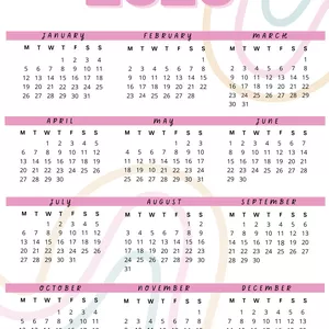 Cover image for Ebook 2026 Printable Calendar - A4 format