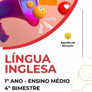 Imagem de capa para o Ebook Língua Inglesa 1º Ano 4º Bimestre (Ensino Médio) - Apostila com Planos de Aula