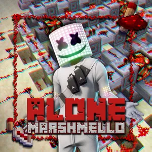 Imagem de capa para o Curso online Alone - Marshmello [Mapa musical para Minecraft]