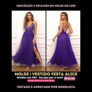Imagem de capa para o Curso online ⭕[Molde em PDF] - Vestido Festa Alice