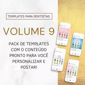 Imagem de capa para o Curso online VOLUME 9 - TEMPLATES PARA DENTISTAS