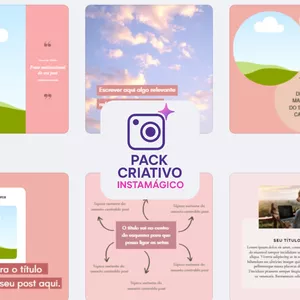 Imagem de capa para o Ebook Pack Criativo Instamágico
