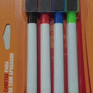Imagem de capa para o Curso online  Kit com 4 Canetas para Lousa com Apagador Integrado