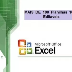 Imagem de capa para o Ebook Mais de 100 Planilhas Excel Editáveis