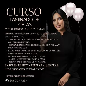 Cover image for Online course Laminado de cejas y sombreado temporal