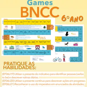 Cover image for Online course Board games Present simple and continuous + Possessives adjectives and 's (BNCC 6 Ano)