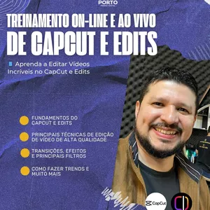 Imagem de capa para o Curso online TREINAMENTO ON-LINE E AO VIVO DE CAPCUT E EDITS