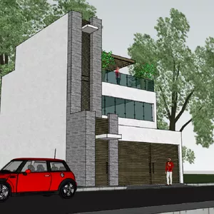 Imagen de portada para Curso online Plano De Casa 8x12 M. 2 Recamaras 2 niveles y Roof Garden