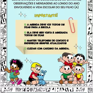 Imagem de capa para o Ebook Página AGENDA ESCOLAR TURMA DA MÔNICA 