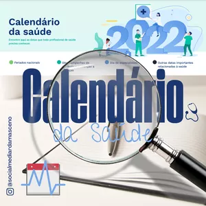 Imagem de capa para o Ebook Calendário da Saúde 2022