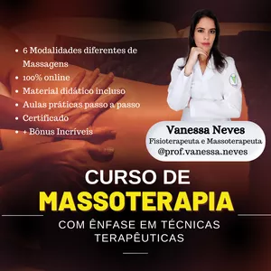 Imagem de Curso de Massoterapia com ênfase em técnicas terapêuticas. criado por Vanessa Neves na hotmart