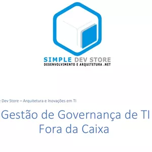 Imagem de capa para o Ebook Gestão de Governança de TI Fora da Caixa