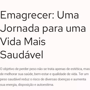 Imagem de capa para o Ebook Emagrecer: Uma Jornada para uma Vida Mais Saudável 