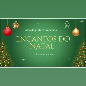 Imagem de capa para o Curso online Pintura em Tecido - Tema Especial de Natal
