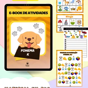 Imagem de capa para o Ebook E-book de atividades Fonema /K/