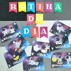 Imagem de capa para o Ebook Rotina Ilustrada - Astronautas 👩‍🚀