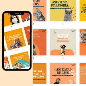 Imagem de capa para o Curso online PACK PETSHOP - 44 arquivos editáveis no canva