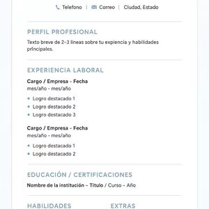 Imagen de portada para Ebook Plantilla Profesional de Currículum – Lista para Personalizar”