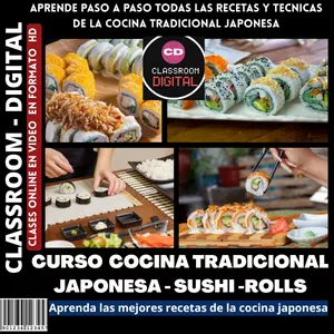Imagen de portada para Curso online CURSO COCINA TRADICIONAL JAPONESA - SUSHI -ROLLS Y MAS..