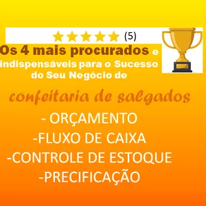 Imagem de capa para o Curso online **Kit Completo de Gestão Empresarial para Confeitaria de salgados - Organização e Lucro ao Seu Alcance!**