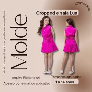 Imagem de capa para o Ebook Molde cropped e saia lua