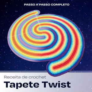 Imagem de capa para o Ebook Tapete Espiral - Receita de Crochet