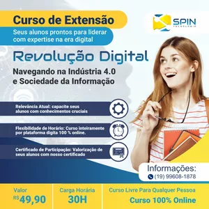 Imagem de capa para o Curso online REVOLUÇÃO DIGITAL: NAVEGANDO NA INDÚSTRIA 4.0 E SOCIEDADE DA INFORMAÇÃO