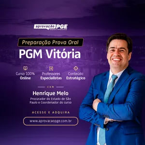 Imagem de capa para o Curso online PREPARAÇÃO PROVA ORAL - PGM VITÓRIA - ON-LINE