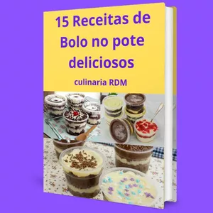 Imagem de capa para o Ebook 15 Receitas de Bolo no pote deliciosos