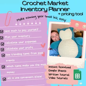 Imagen de portada para Curso online Crochet Pricing Tool- Market Inventory Planner- Spreadsheet