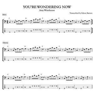 Cover image for Online course YOU'RE WONDERING NOW (Amy Winehouse) Bass Transcription, Score & Tab Lesson