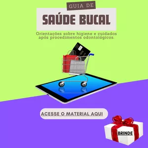 Imagem de capa para o Ebook Guia de Saúde bucal e orientações pós procedimentos odontológicos(editável)