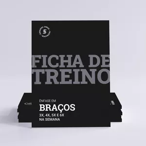 Imagem de capa para o Ebook Ficha de treino com ênfase em braços