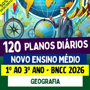 Imagem do curso PLANOS DIÁRIOS - GEOGRAFIA - Ensino Médio - BNCC 2026