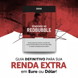 Imagem de capa para o Ebook RENDA EXTRA - Vendendo no Redbubble