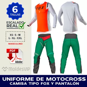 Imagen de portada para Curso online MOLDERIA CONJUNTO MOTOCROSS CAMISA FOX Y PANTALON