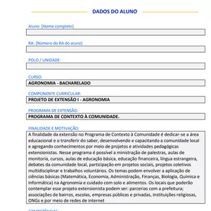 Imagem de capa para o Ebook PROJETO DE EXTENSÃO I - AGRONOMIA UNOPAR ANHANGUERA