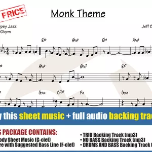 Cover image for Online course Monk Theme (Sheet Music + Backing Tracks)