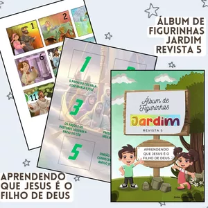 Imagem de capa para o Ebook ÁLBUM COM FIGURINHAS PARA O JARDIM - REVISTA 5 (EBD) 🎨